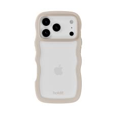 holdit holdit iPhone 17 Pro Max Mobilskal Wavy Light Beige/Transparent