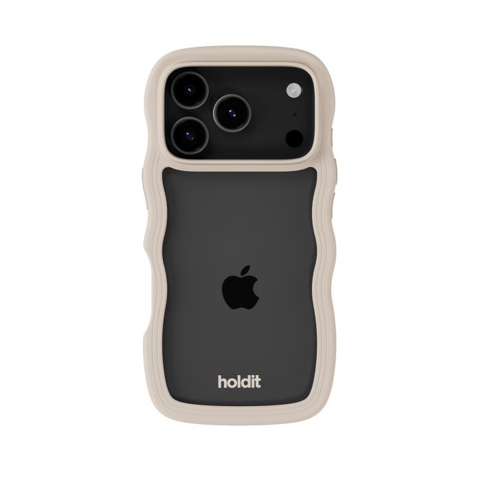 Bild 2, holdit holdit iPhone 17 Pro Max Mobilskal Wavy Light Beige/Transparent