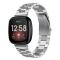  Lyxigt Metallarmband Fitbit Versa 3/Fitbit Sense - Silver