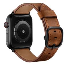  &Auml;kta L&auml;der Armband Apple Watch 42/41/40/38 mm - Brun