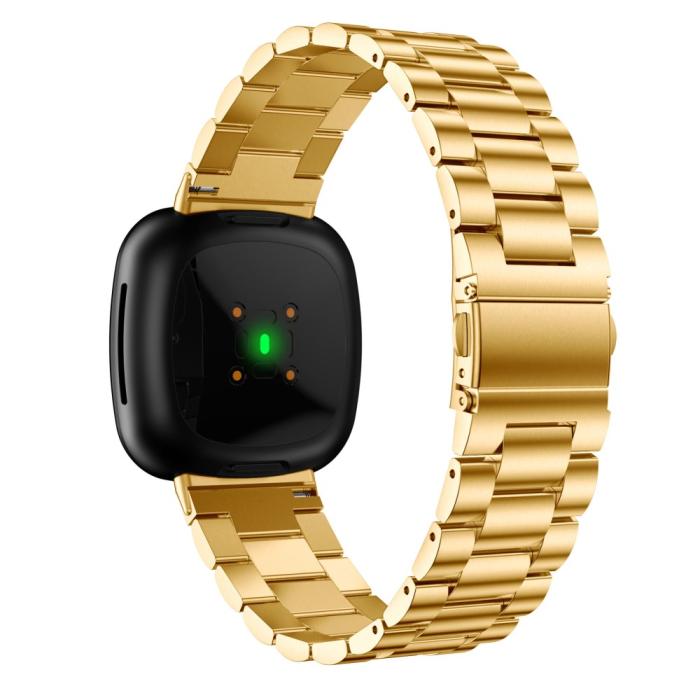 Bild 2,  Lyxigt Metallarmband Fitbit Versa 3/Fitbit Sense - Guld