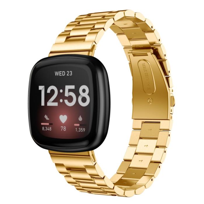 Bild 3,  Lyxigt Metallarmband Fitbit Versa 3/Fitbit Sense - Guld