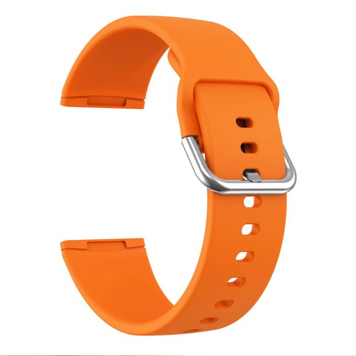 Bild 3,  Silikon Armband Versa 3/Fitbit Sense - Orange