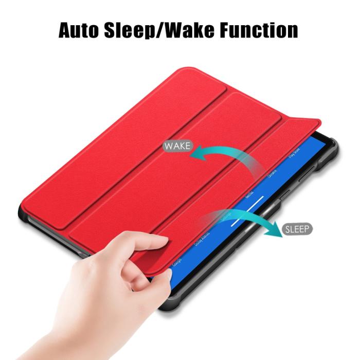 Bild 3,  Lenovo Tab M10 Plus (2nd Gen) Tri-Fold Fodral Röd