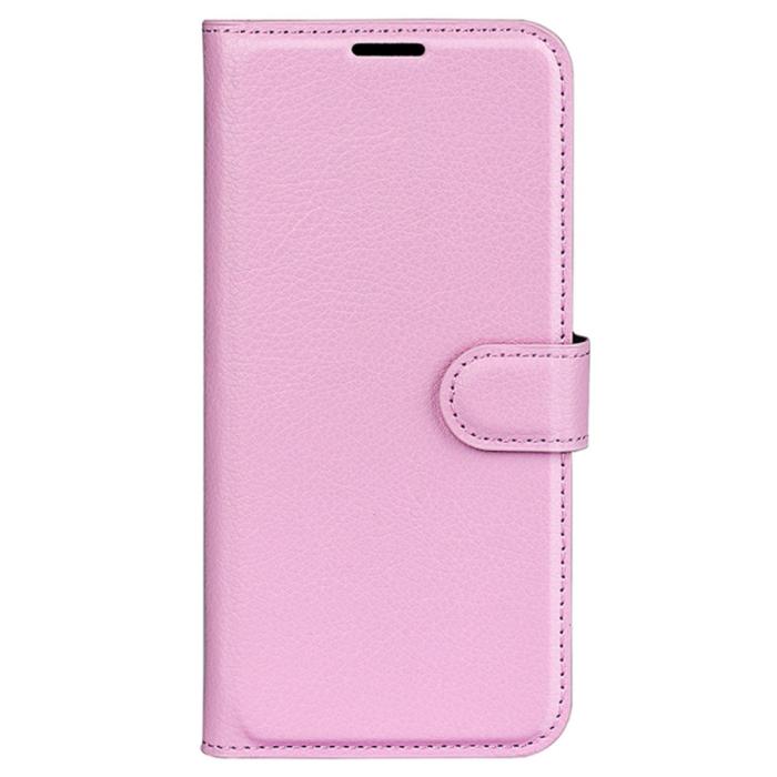 Bild 5,  Samsung Galaxy A35 5G Fodral Läder Litchi Ljus Rosa