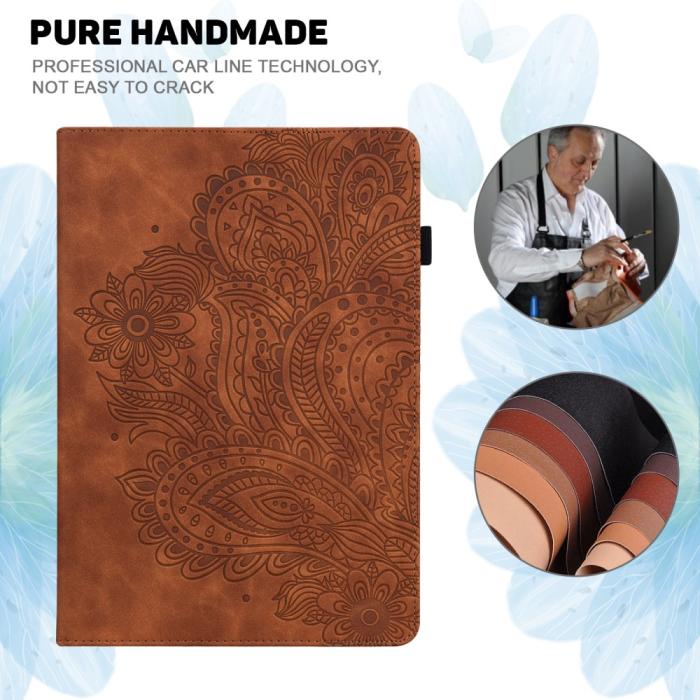 Bild 6,  iPad Mini 2024/2021 Fodral Mandala Flower Case Stand Brun