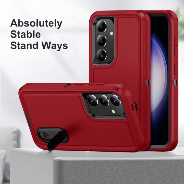 Bild 5,  Samsung Galaxy S25 Skal Extreme Hybrid Kickstand Röd