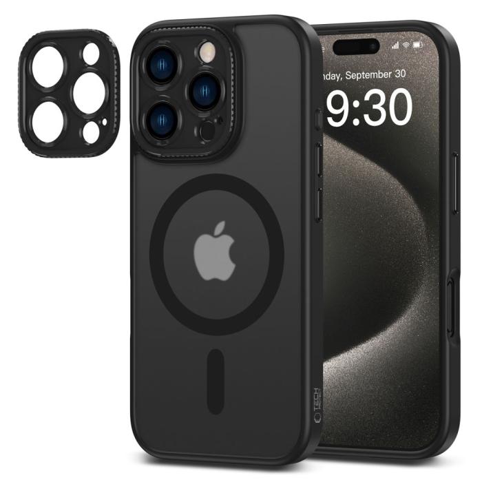 Bild 3, Tech-Protect Tech-Protect iPhone 16 Pro Max Skal MagSafe MagCam Matt Svart