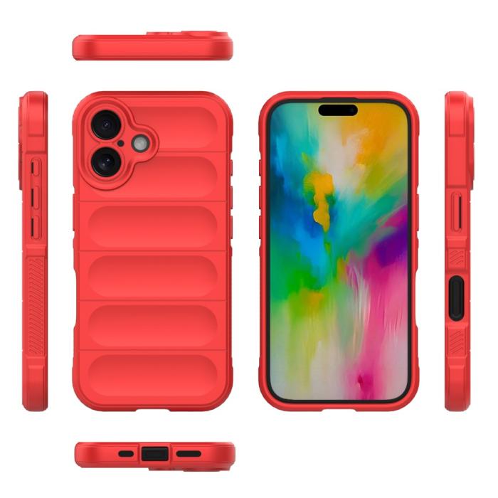 Bild 6,  iPhone 16 Plus Skal Magic Shield Röd