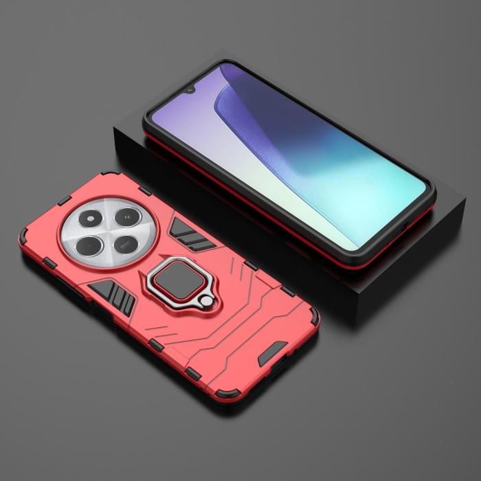 Bild 5,  Xiaomi Redmi 14C Skal Hybrid Armor Ring Röd