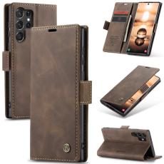 CASEME CASEME Galaxy S24 Ultra Fodral Retro L&auml;der M&ouml;rk Brun