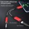  60W PD 2in1 USB-C Till USB-C/AUX-Hona Adapter Svart
