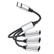  3in1 60W USB-C - 3x USB-C Hona Adapter Silver