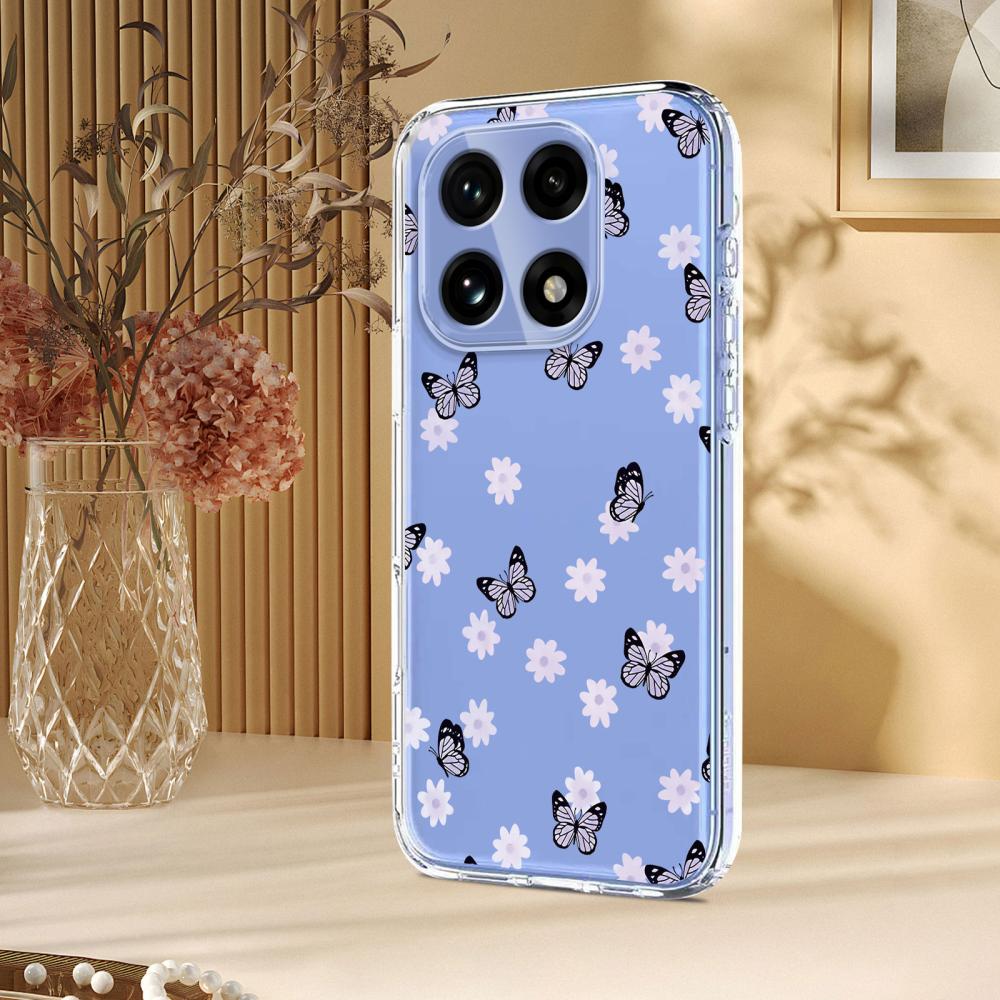  OnePlus 15 Skal TPU Med Tryck Fjärilar / Blommor