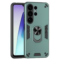  Samsung Galaxy S26 Ultra Skal Ring Hybrid Armor Gr&ouml;n