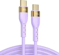 JOYROOM Joyroom 2m 100W PD USB-C / USB-C Liquid Silikon Kabel Lila