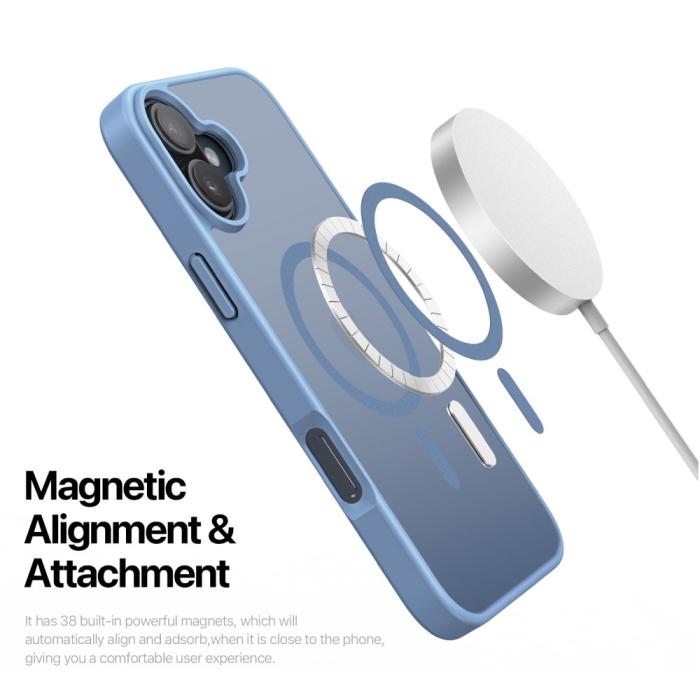 Bild 5, DUX DUCIS DUX DUCIS iPhone 16 Skal MagSafe Yind Series Matt Blå
