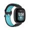  Silikon Träningsarmband Armband Versa 3/Fitbit Sense - Svart/Teal