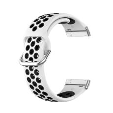  Silikon Tr&auml;ningsarmband Armband Versa 3/Fitbit Sense - Vit/Svart