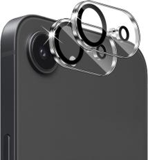  2-Pack iPhone 17e / 16e Linsskydd I H&auml;rdat Glas