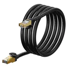 BASEUS Baseus 2m Cat7 RJ45 N&auml;tverkskabel Svart