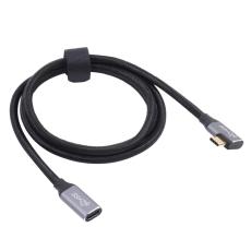 1.5m USB-C Hane Elbow - USB-C Hona Adapter Kabel Svart