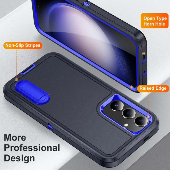 Bild 2,  Samsung Galaxy S25 Skal Extreme Hybrid Kickstand Blå
