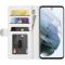  Samsung Galaxy S21 FE Fodral Solid Läder Vit