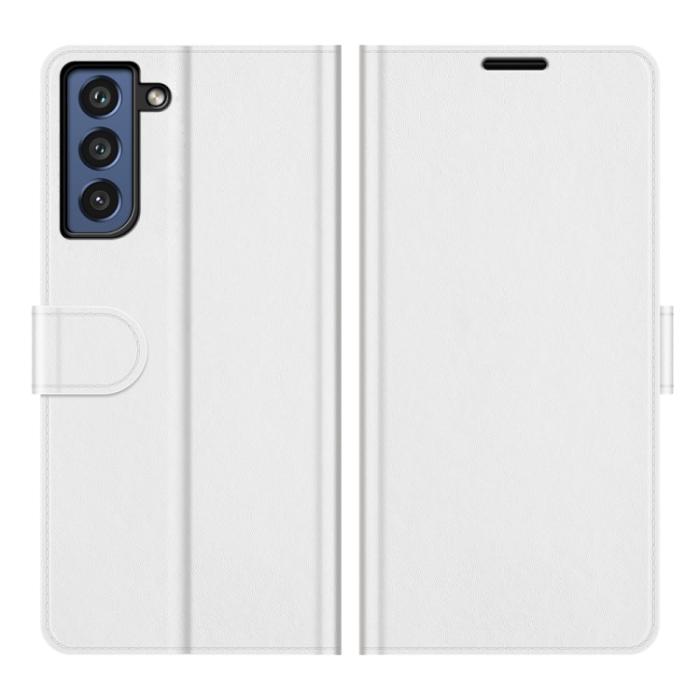 Bild 2,  Samsung Galaxy S21 FE Fodral Solid Läder Vit