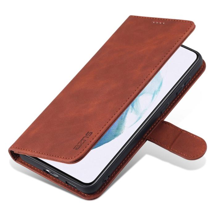 Bild 5, AZNS AZNS Samsung Galaxy S23 Plus Fodral Retro Läder Brun