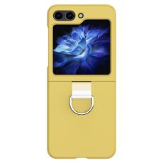  Galaxy Z Flip 6 / 7 FE Skal Skin Touch Ringh&aring;llare Gul