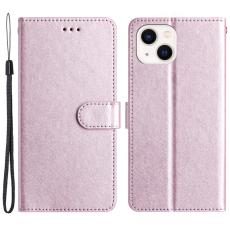  iPhone 15 Plus Fodral Silk Textur Med Snodd Lila
