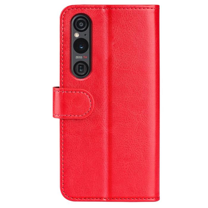 Bild 6,  Sony Xperia 1 VI Fodral Crazy Horse Läder Röd