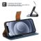  iPhone 15 Plus 2in1 Magnet Fodral Crazy Horse Blå