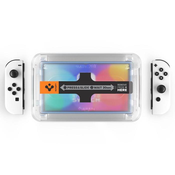 Bild 3, Spigen Spigen Nintendo Switch OLED 2-PACK 