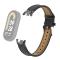  Xiaomi Smart Band 10/9/8 Armband Äkta Läder Litchi Svart