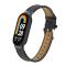  Xiaomi Smart Band 10/9/8 Armband Äkta Läder Litchi Svart