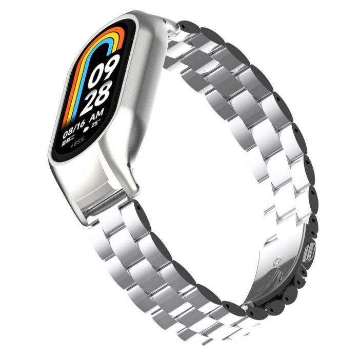 Bild 4,  Xiaomi Smart Band 8 Lyxigt Metallarmband Silver