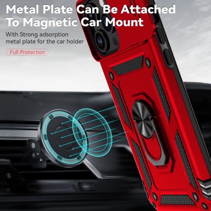 Bild 6,  iPhone 15 Pro Max Skal CamShield Armor Ring Röd