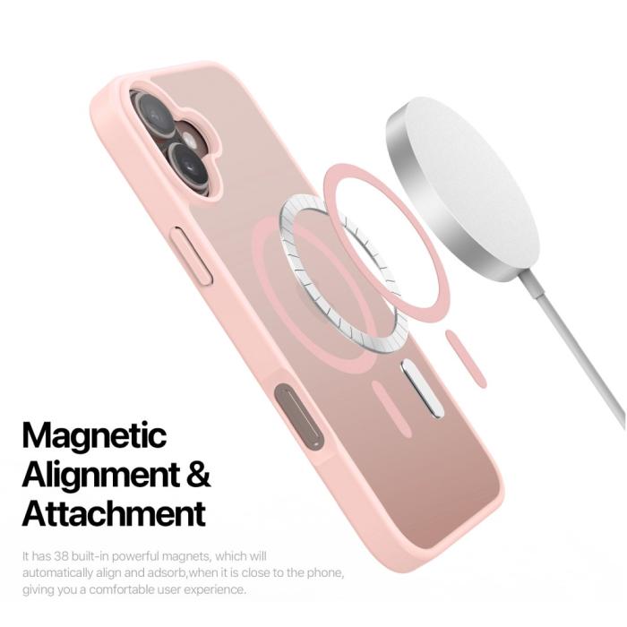 Bild 5, DUX DUCIS DUX DUCIS iPhone 16 Skal MagSafe Yind Series Matt Rosa