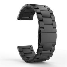  Lyxigt Metallarmband I Rostfritt St&aring;l - Svart (22 mm)