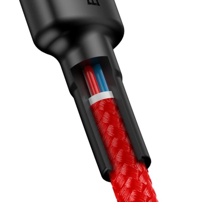 Bild 4, BASEUS BASEUS 60W 2m Type-C PD Flätad Nylon Kabel - Röd