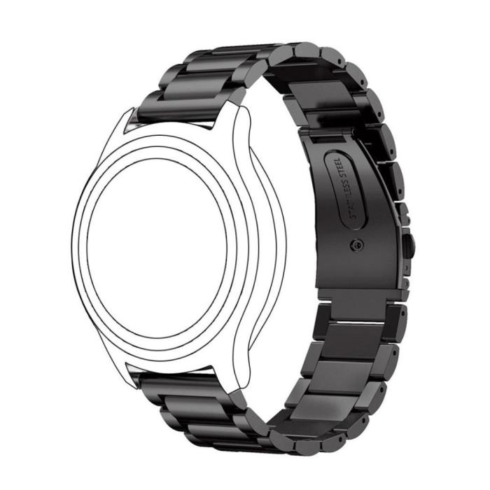 Bild 3,  Lyxigt Metallarmband I Rostfritt Stål - Svart (22 mm)