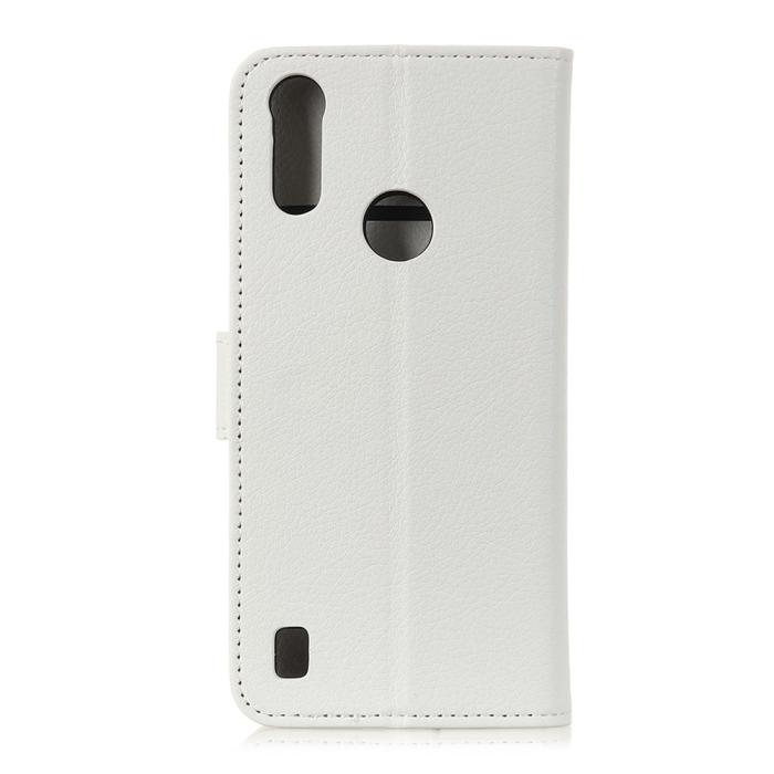 Bild 3,  Motorola Moto E6s (2020) - Litchi Plånboksfodral - Vit