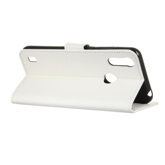 Bild 4,  Motorola Moto E6s (2020) - Litchi Plånboksfodral - Vit