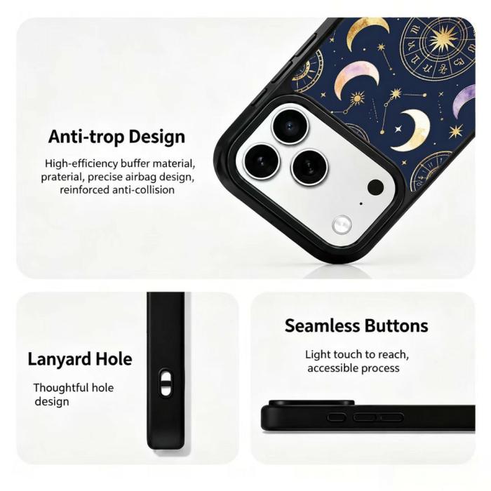 Bild 3,  iPhone 18 Pro Max/17 Pro Max Skal MagSafe UV-Mönster Måne