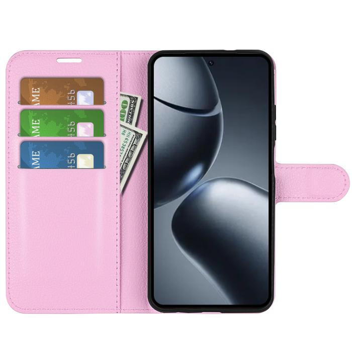Bild 5,  Xiaomi 15T Pro Fodral Litchi Läder Ljus Rosa