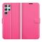  Samsung Galaxy S22 Ultra Fodral Litchi Läder Rosa