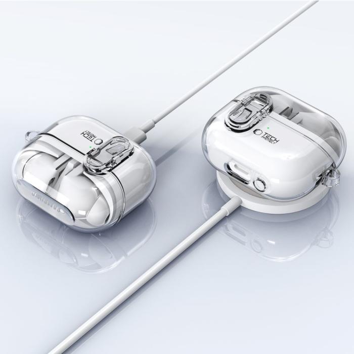 Bild 6, Tech-Protect Tech-Protect Galaxy Buds 3 / 3 Pro Skal FlexAir Transparent