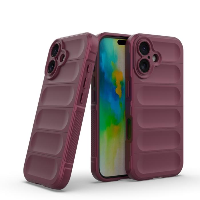 Bild 2,  iPhone 16 Plus Skal Magic Shield Vinröd